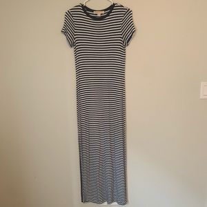 MICHAEL KORS Navy/White Stripe Maxi Dress